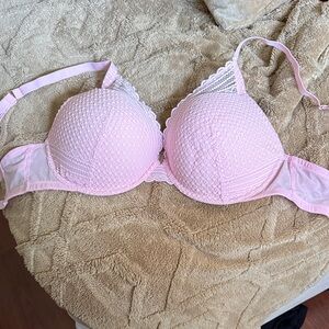 Auden Soft Pink Lace 38DD Push UP Bra